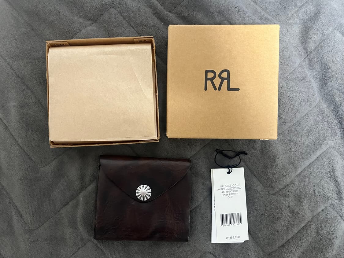 새 상품 [RRL] 콘초 레더 월렛 상품이미지1