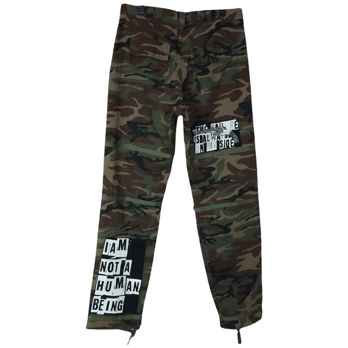 [아임낫어휴먼비잉] 펑크 패치 카모 패턴 카고 팬츠 M18333 상품이미지3