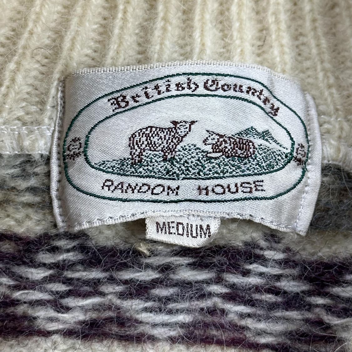 JPN 재팬빈티지 노르딕패턴 숄카라 니트 여성M 상품이미지5