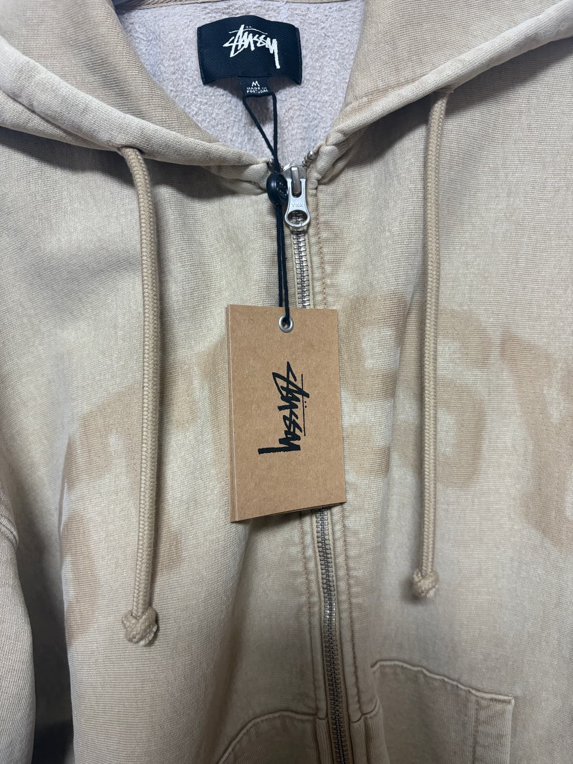 스투시 페이디드 그래픽 집 후드 워시드 베이지 상품이미지5