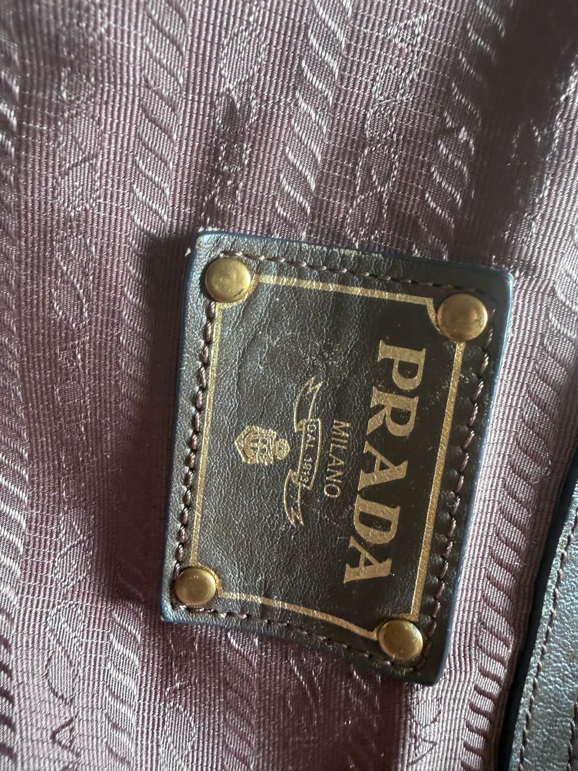 프라다 테수토 나일론 브라운 레더 트림 투웨이 핸드백, 숄더백 상품이미지6