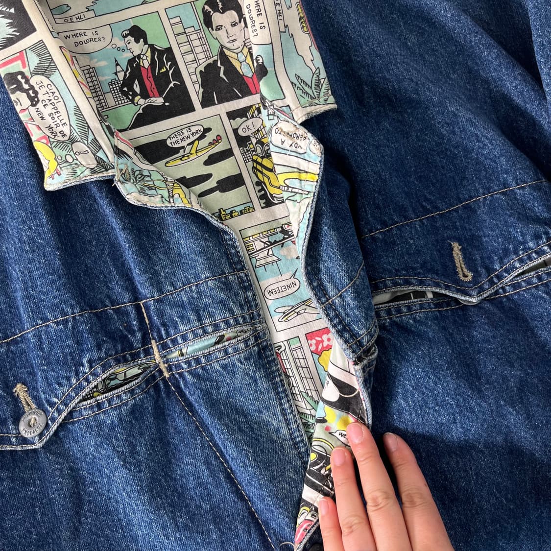 105 파독스 아메리칸 빈티지 카툰 데님 자켓 상품이미지3