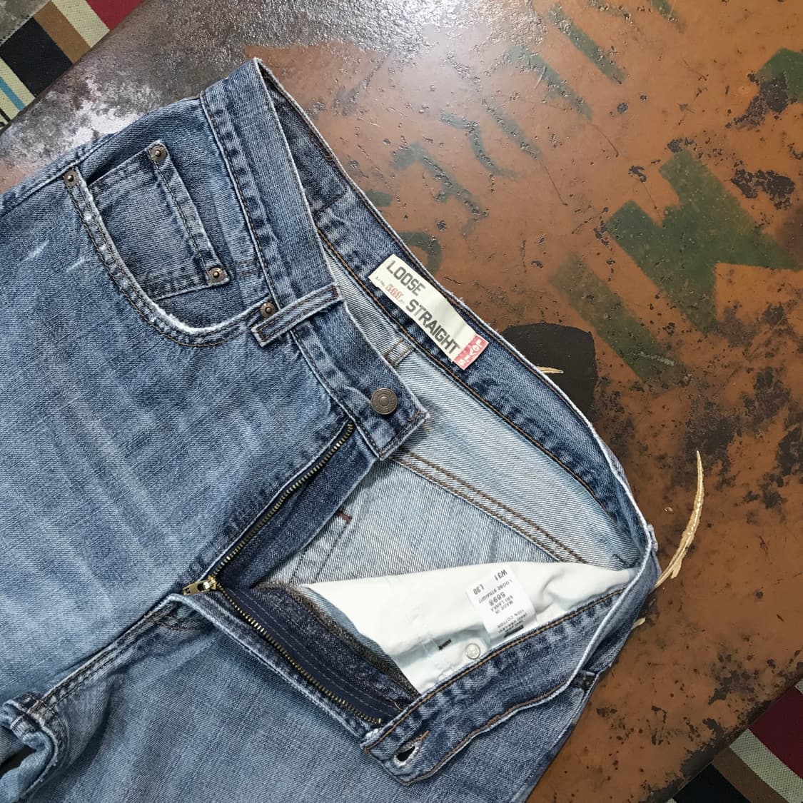 리바이스 569 다크 연청 워시드 데님 팬츠 허리 31 사이즈  상품이미지4