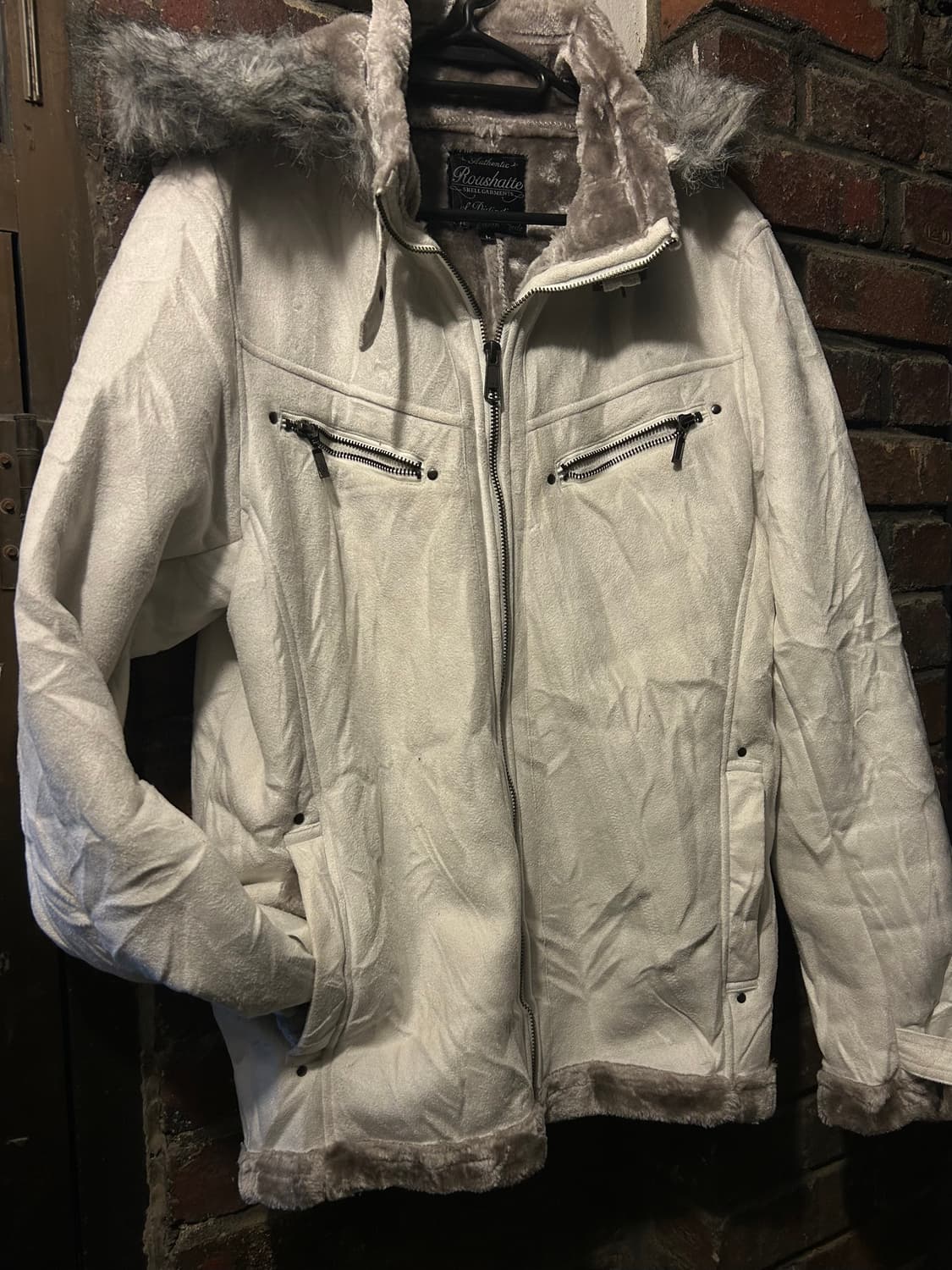 2000s JPN v-kei 화이트 퍼 무스탕 자켓 상품이미지1