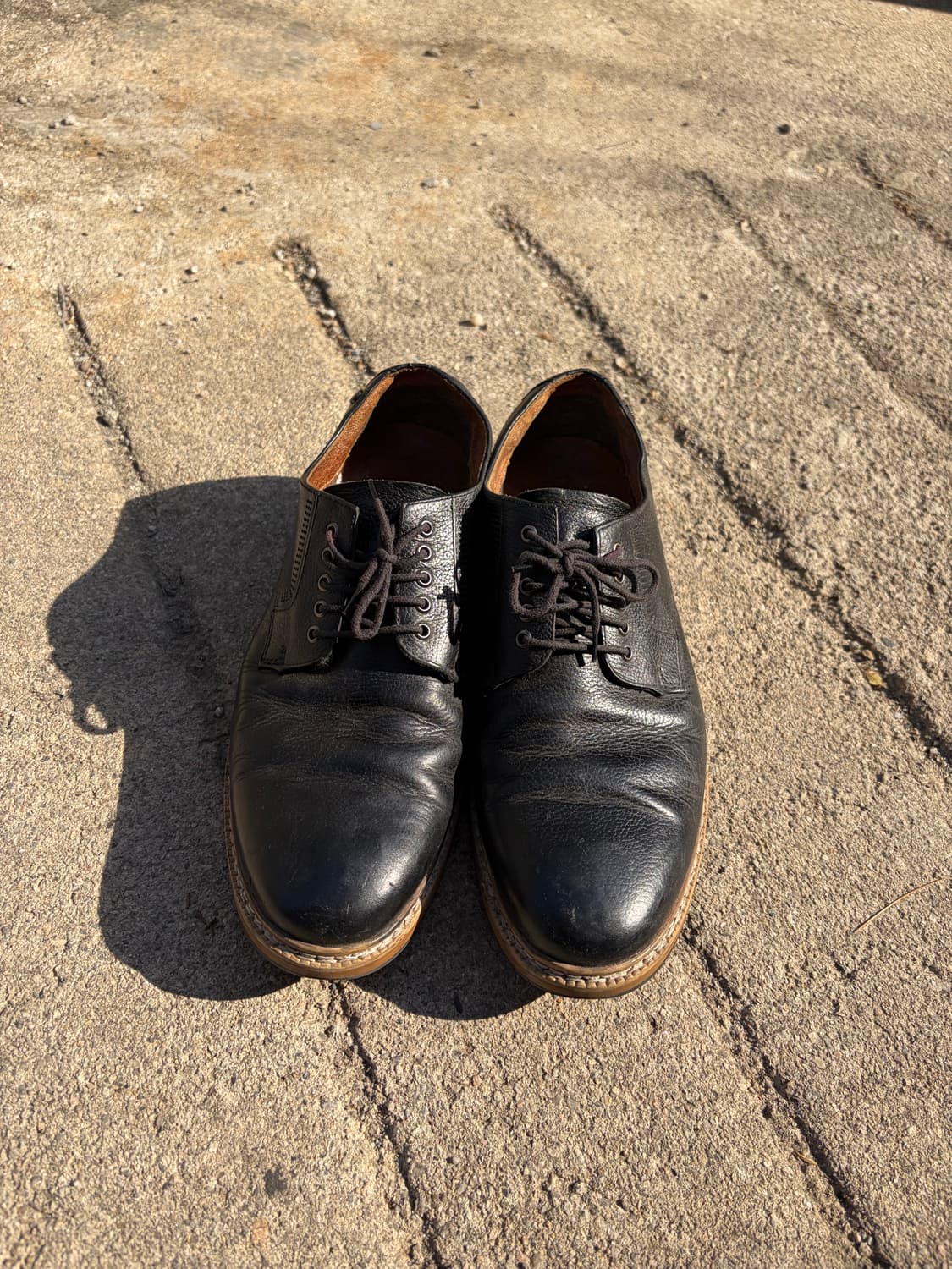 00s Timberland 블랙 레더 더비 슈즈 260mm 상품이미지3