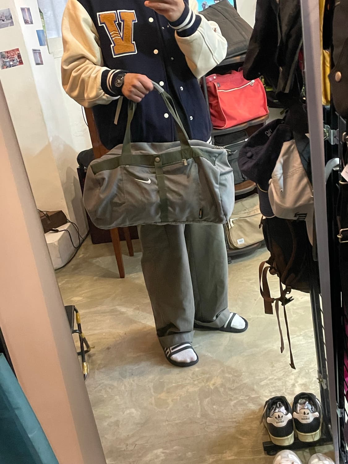 빈티지 나이키 보스턴 크로스백 카키 상품이미지9