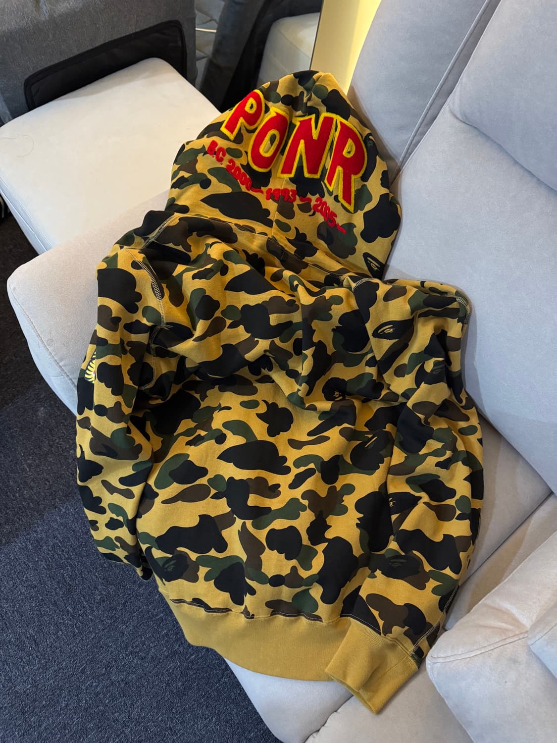 Bape 베이프 황계 후드 집업 2XL 상품이미지4