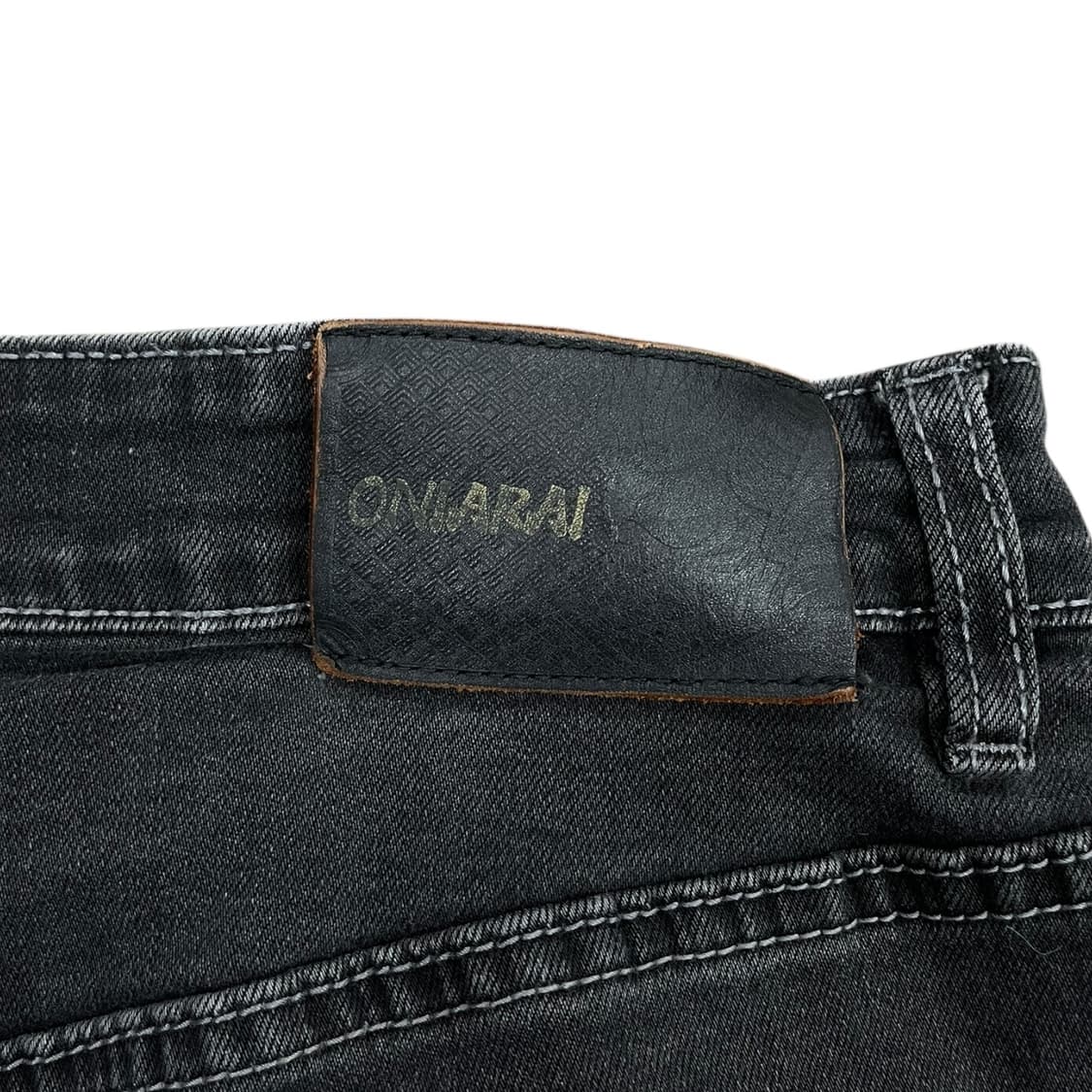일본 빈티지 oniarai 흑청 데미지 진 상품이미지7