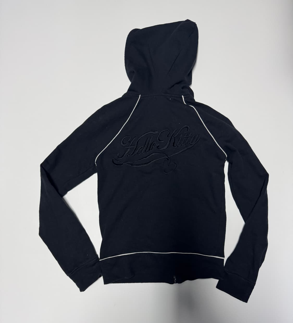 여성 리얼 일본판 헬로키티 귀여운 후드집업 블랙 상품이미지2