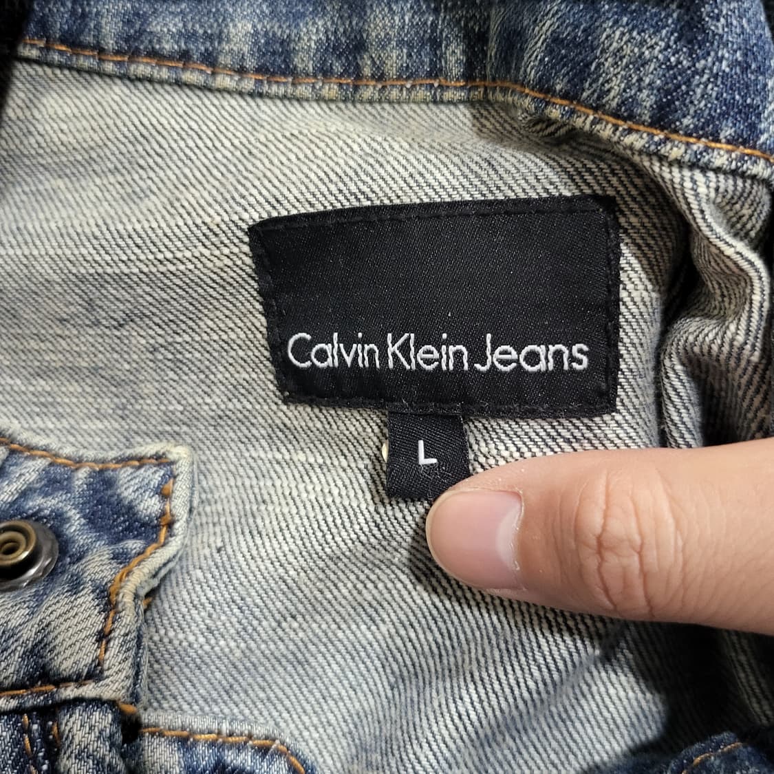 캘빈클라인 포켓 데님 트리커 자켓 (L) 상품이미지7