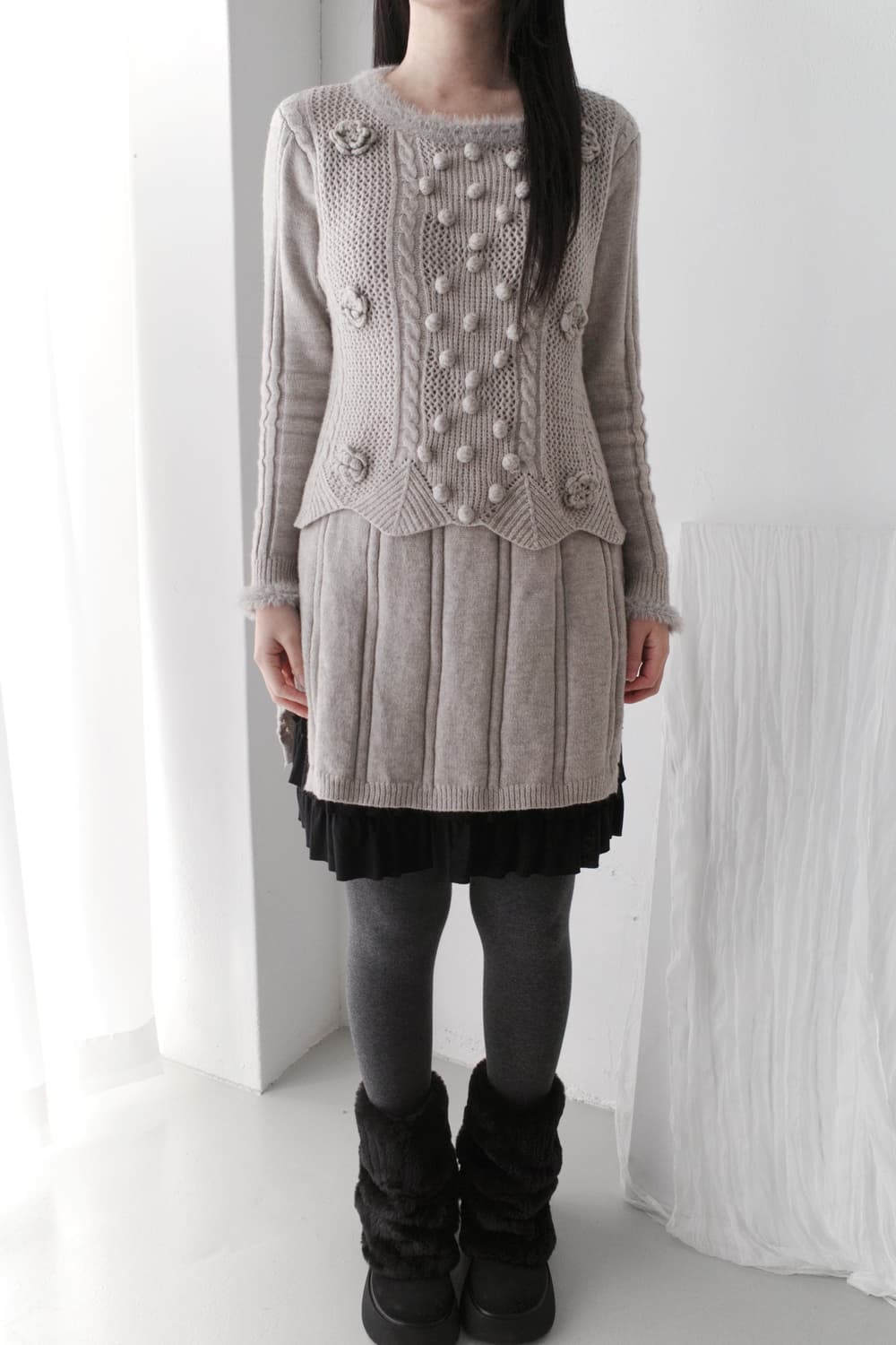 flower long knit 상품이미지6