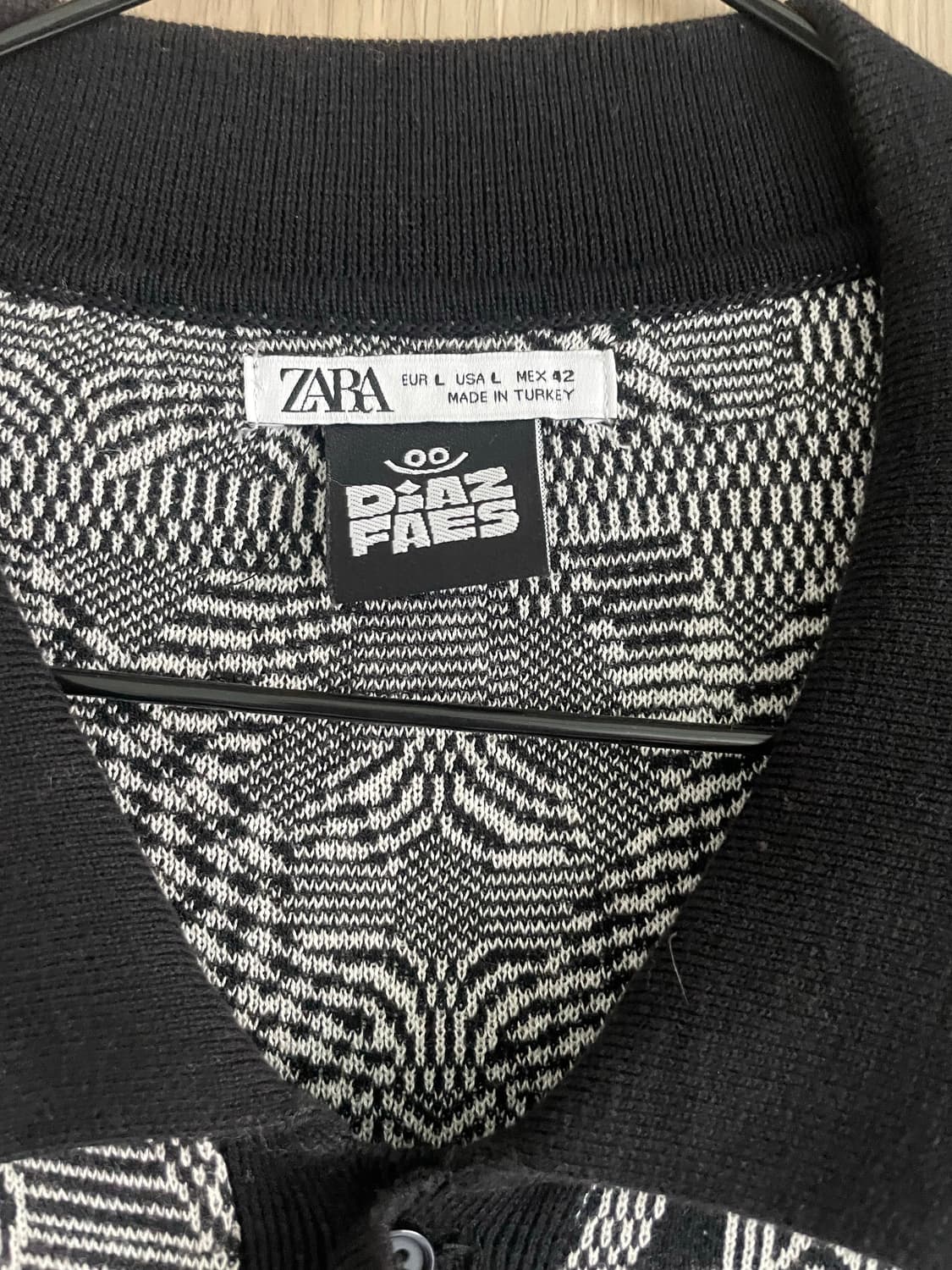 Zara Dias Faes 콜랍 아메카지 히피 니트 셔츠 상품이미지2