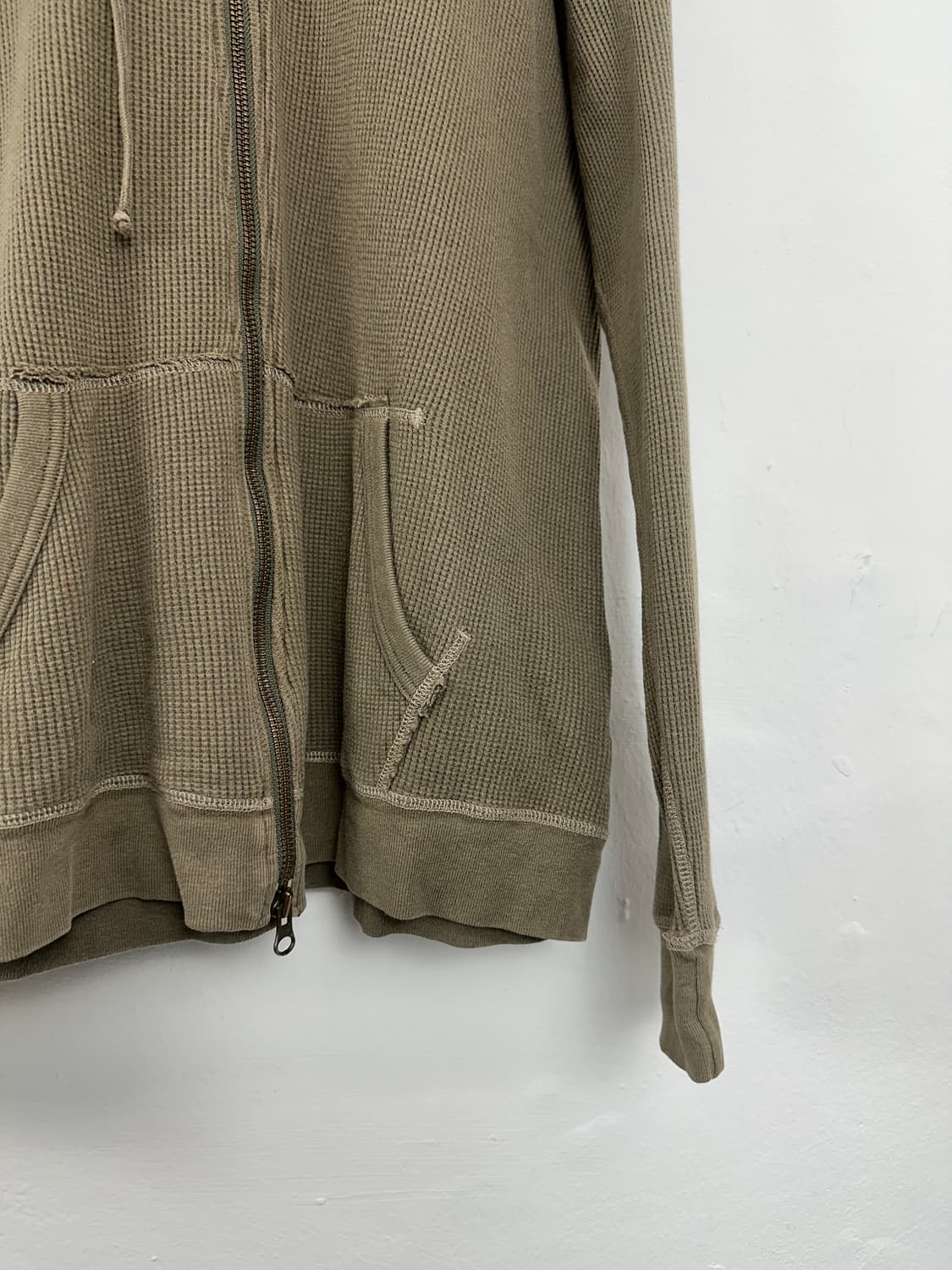 Rush hour 2way waffle khaki hood zip 상품이미지6