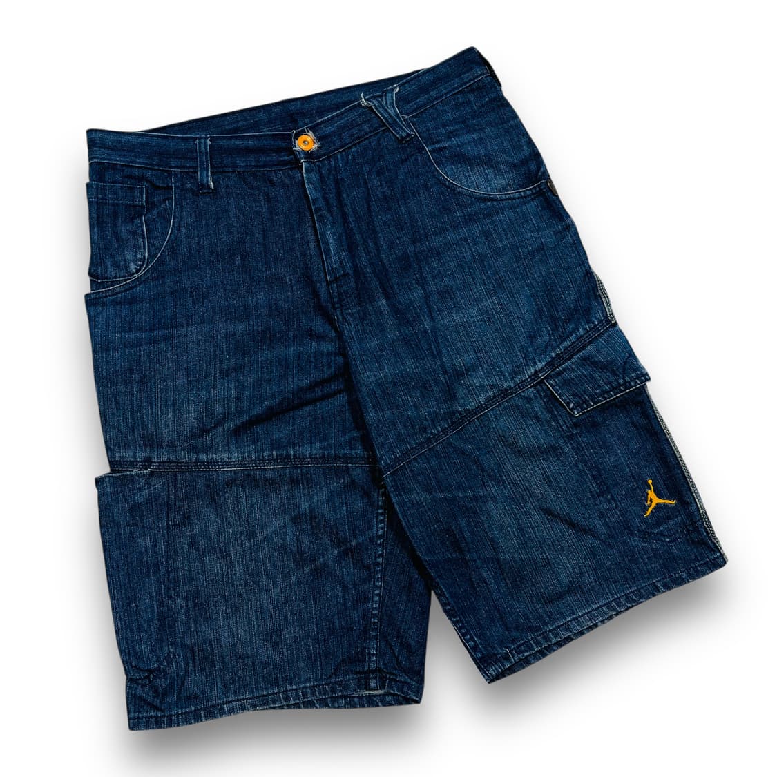 나이키 조던 2008s 올드스쿨 백 자수 데님 하프팬츠 상품이미지1