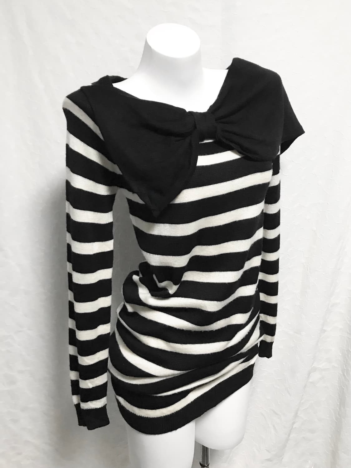 빈티지 lanvin 아카이브 리본 스트라이프 니트 원피스 탑 상품이미지1