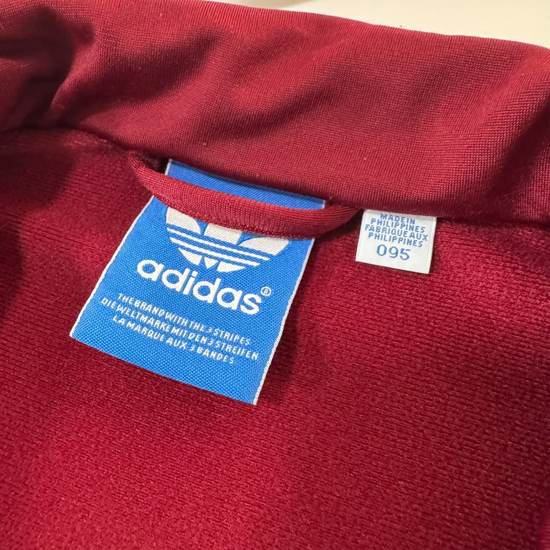 아디다스 버건디 파이어버드 트랙탑 져지 상품이미지3