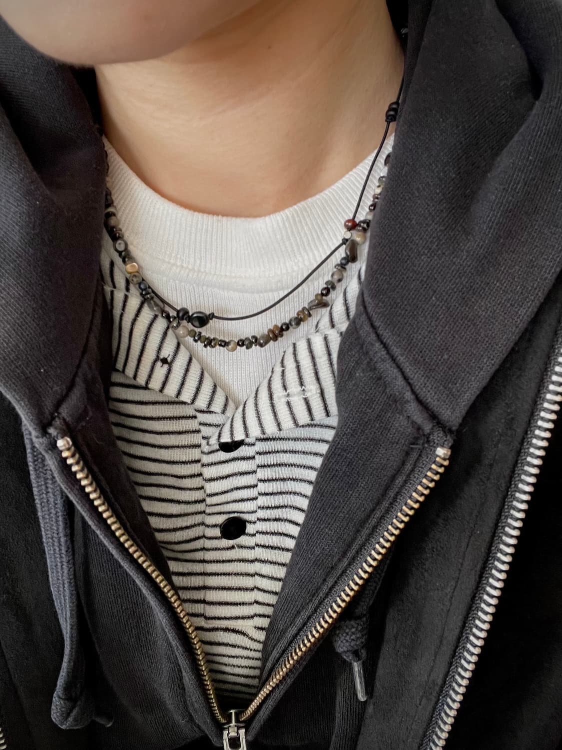 🤍블랙자개비즈 목걸이🤍 상품이미지3