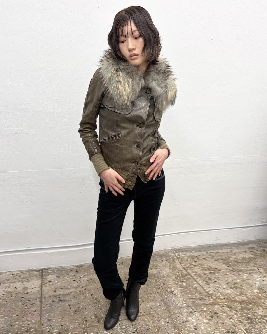 조르지오 브라토 퍼 트리밍 베라펠레 레더 자켓 상품이미지9