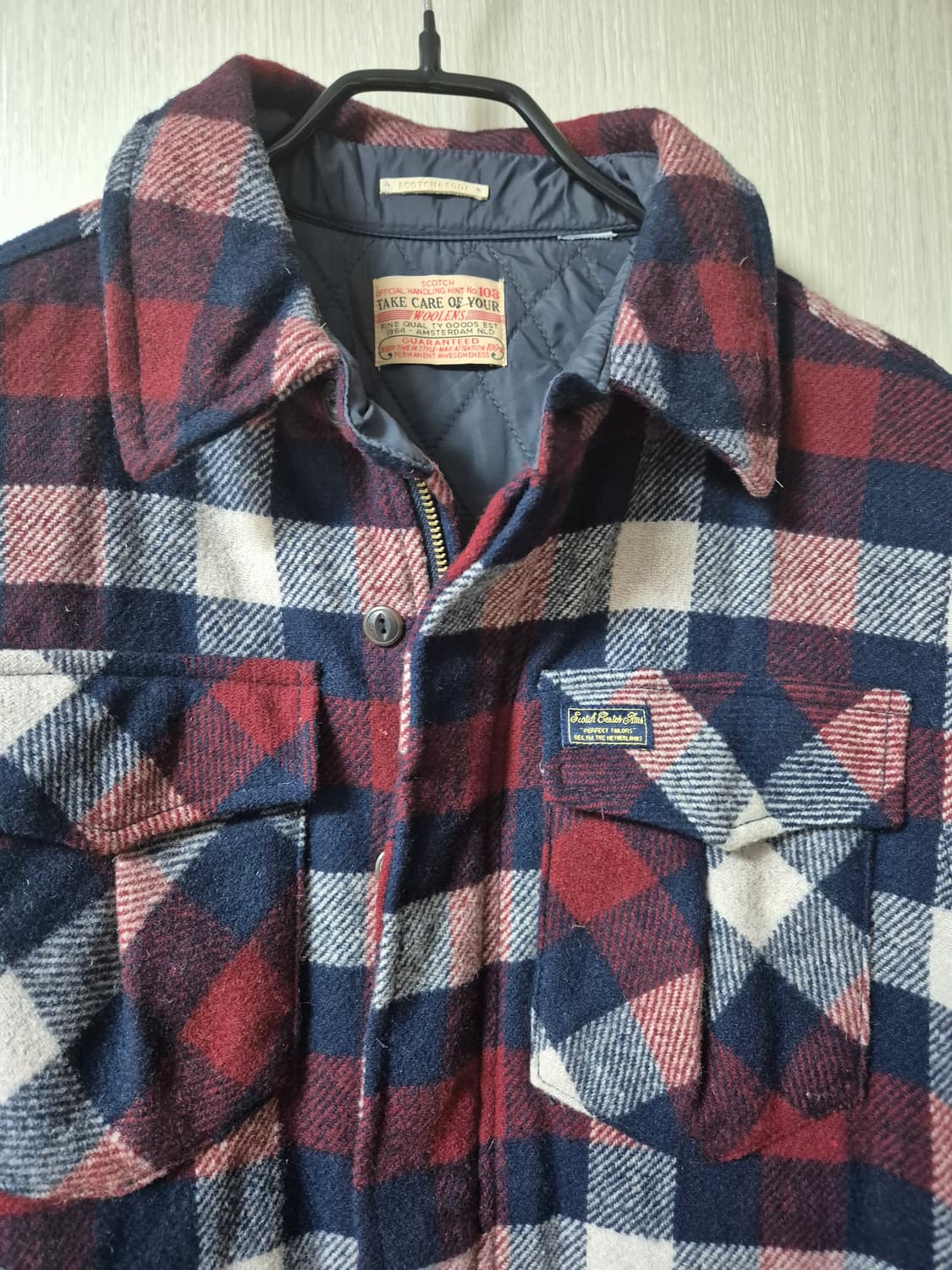 스카치앤소다 울자켓 누빔자켓 누빔 집업셔츠 S (95) 상품이미지3