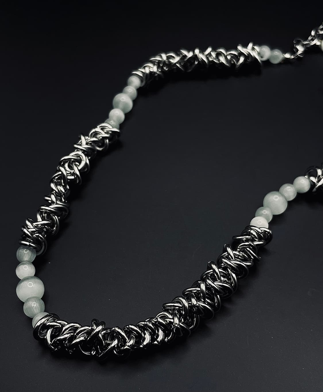 pcr Sky gemstone twisted chain necklace 상품이미지3