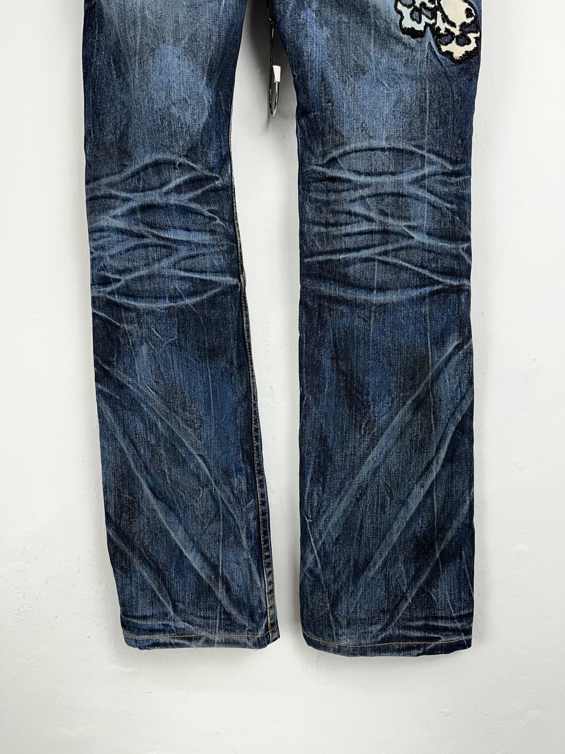 Red Pepper Wing Skull Embroidered Denim  상품이미지6