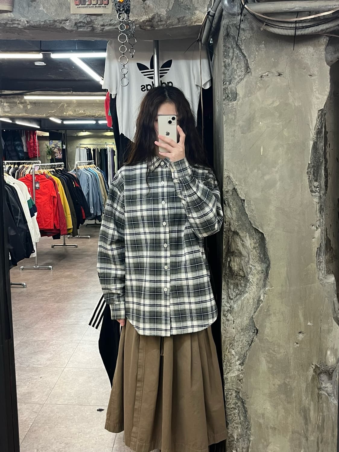 디스이즈네버뎃 체크 셔츠 그린 S #csz2267 상품이미지2