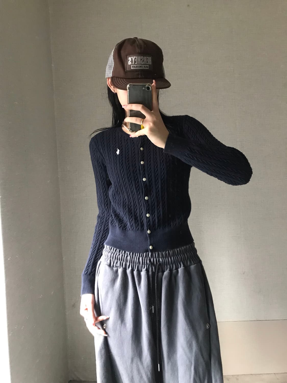 폴로 네이비 케이블 가디건 상품이미지5
