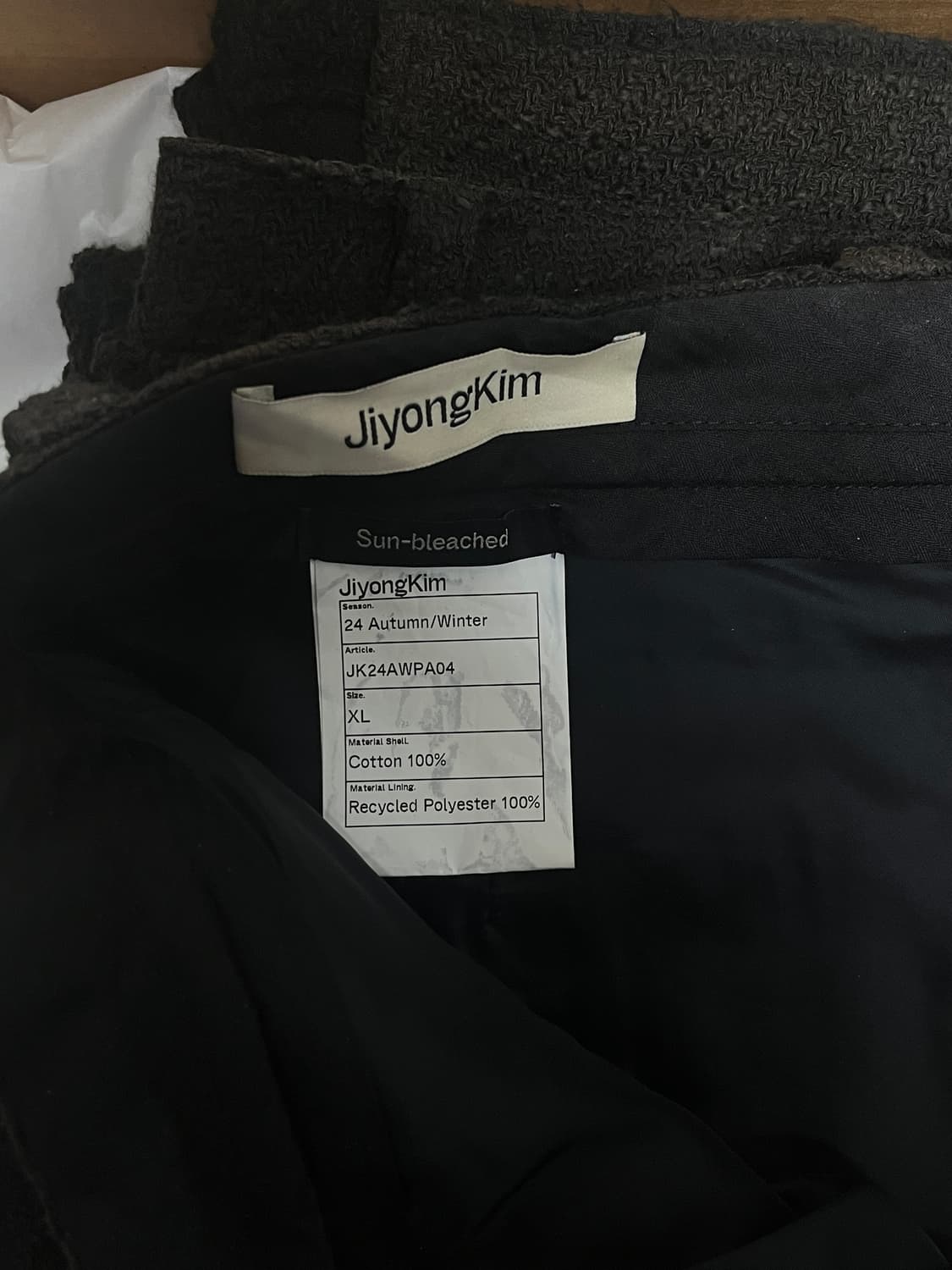 jiyongkim -Sun-Bleached Tweed ..(XL) 상품이미지2