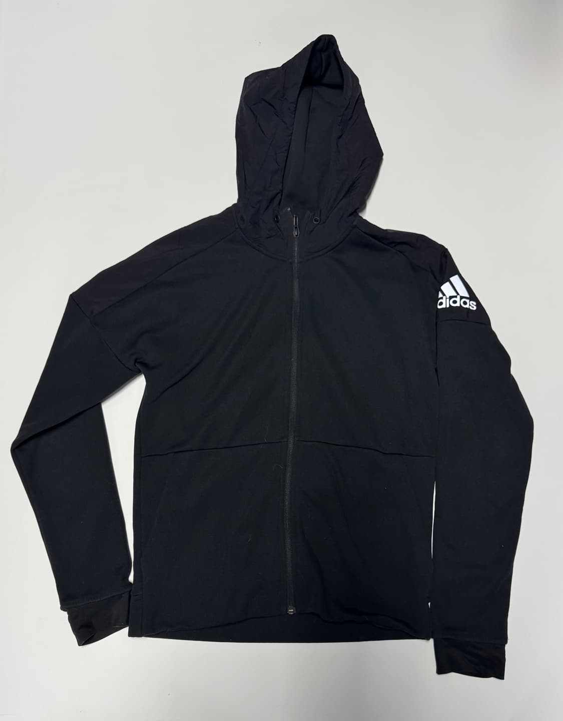 아디다스 암프린팅 핑거홀 나일론 후드 후드 집업 L 상품이미지1