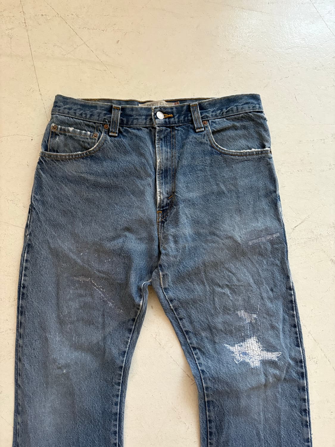 00‘s vtg Levis 517 Repair Denim pant. 상품이미지3