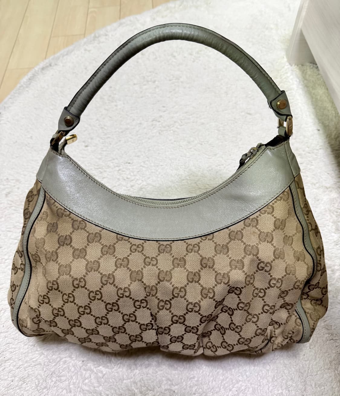 구찌 GG자가드 D링 호보백 숄더백 로고 디링 ring 가죽 빈티지 상품이미지2