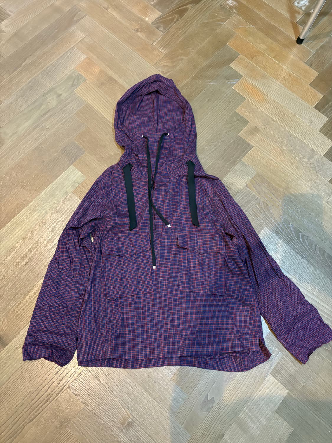 미하라 야스히로 체크 후드 하프셔츠 상품이미지1