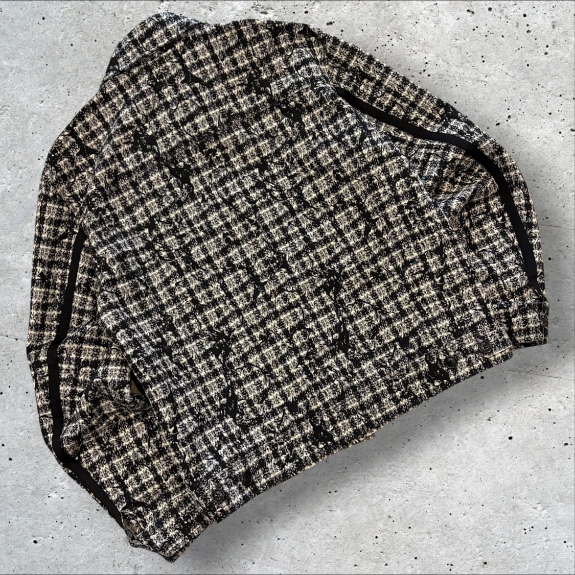 NOIRER 노이어 블랙 체크 펜시 트위드 자켓 D806 상품이미지2