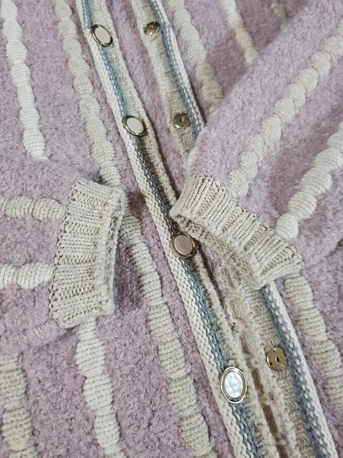 정가49만대) 오즈세컨 빈티지 러블리 모리걸 그랜마 니트 롱 가디건 상품이미지4