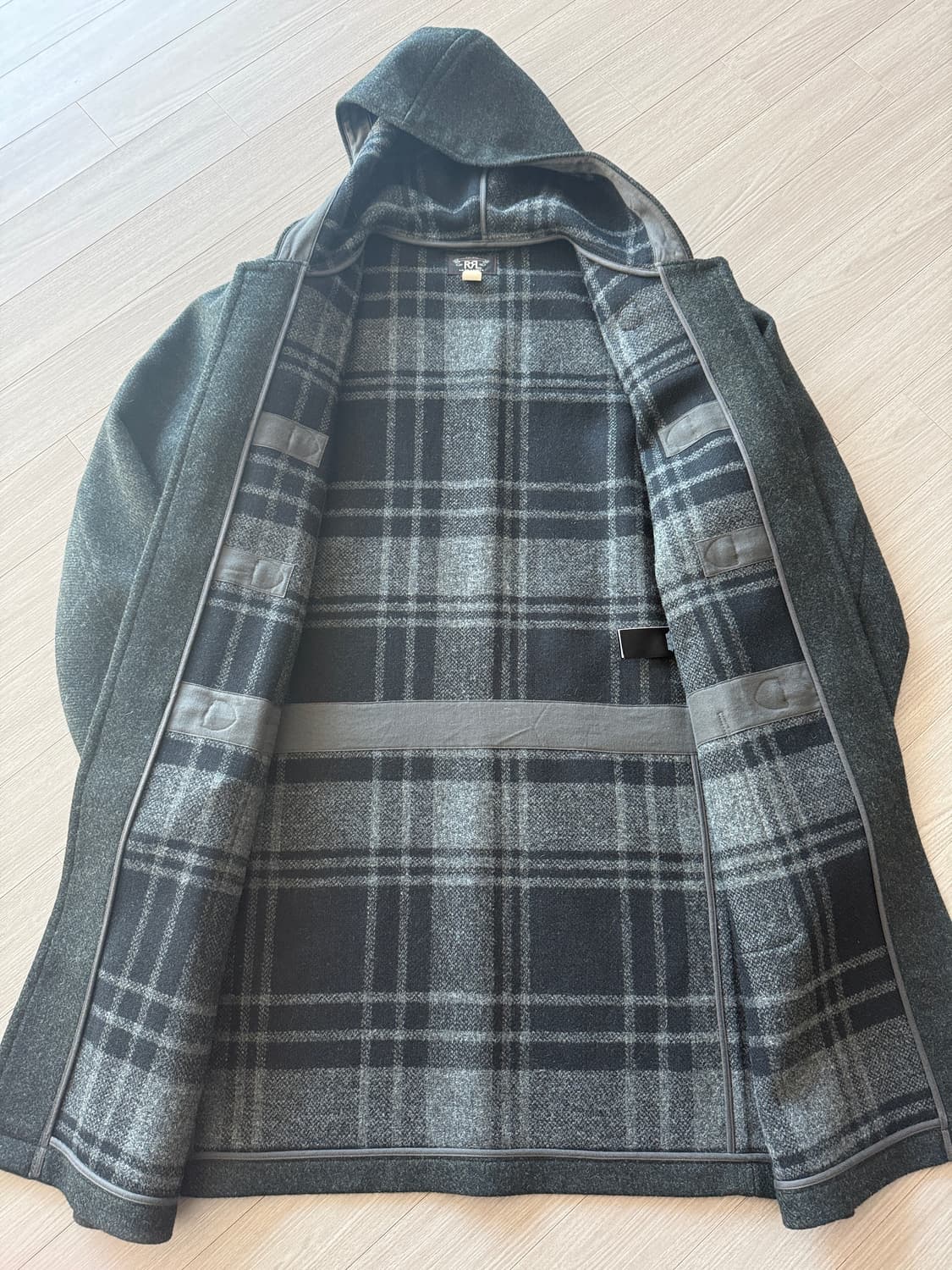 rrl 더블알엘 울 더플코트 다크그레이 xl 상품이미지2