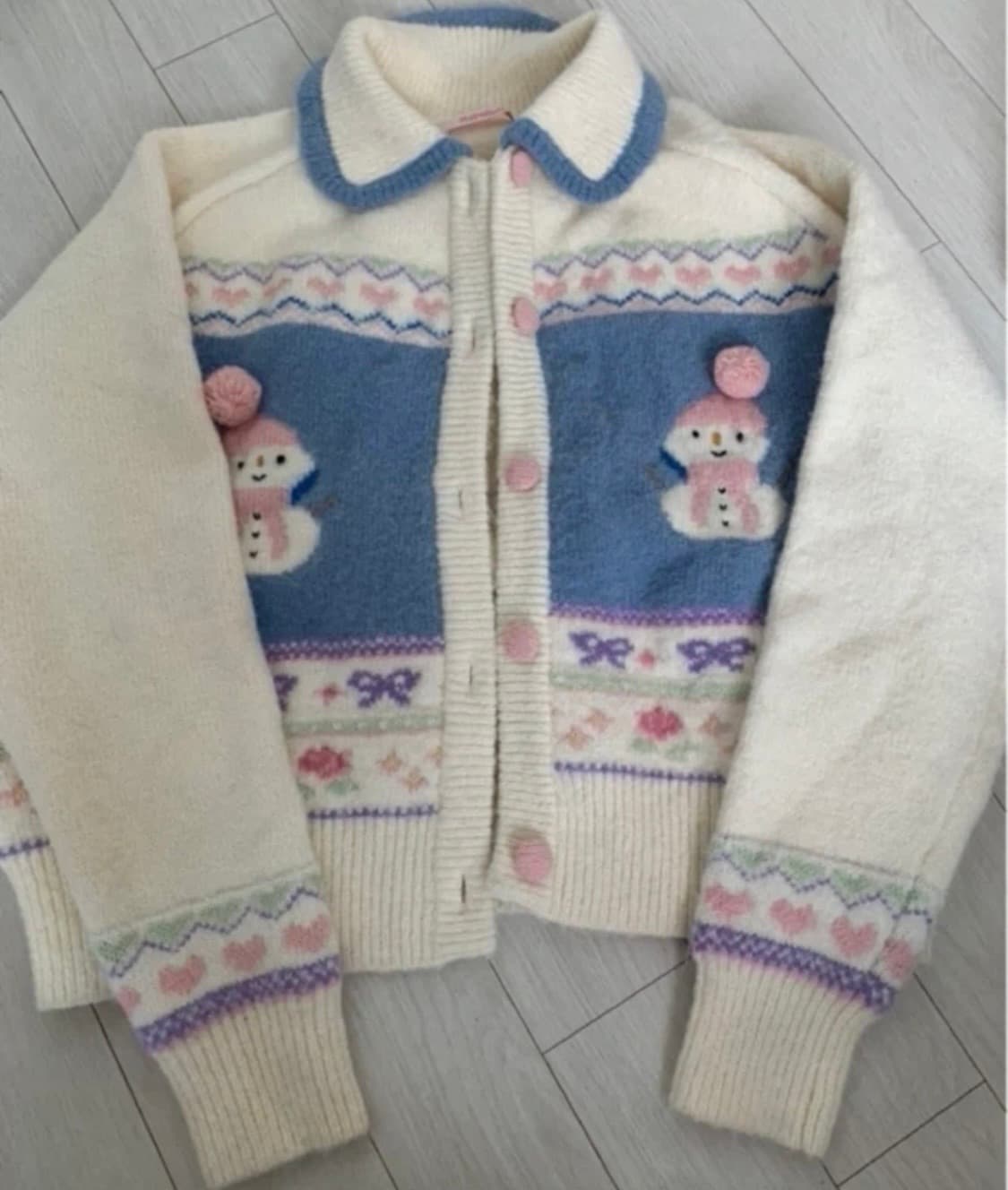 수심 빈티지 노르딕 가디건 상품이미지1