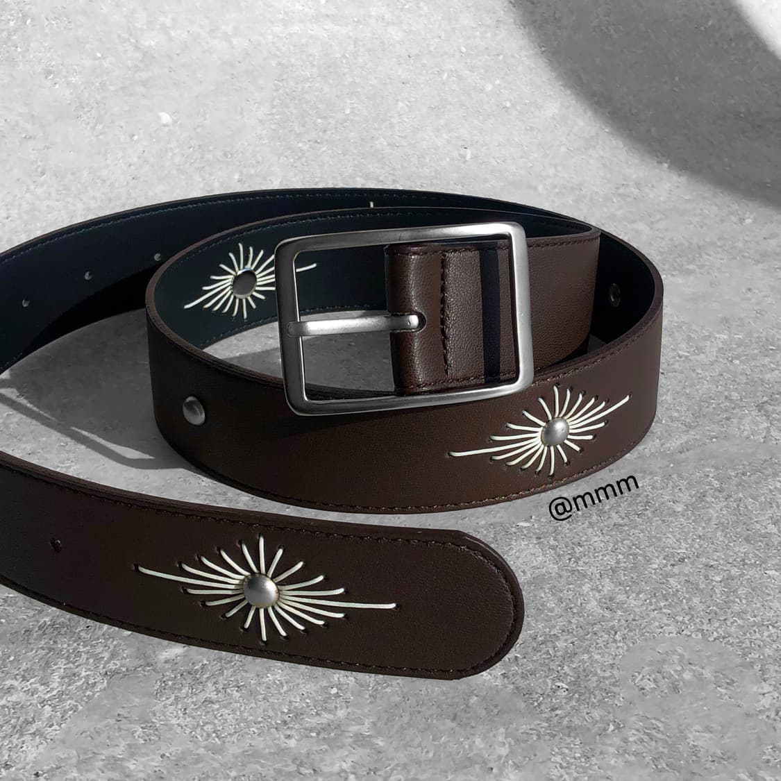 [Unisex] 에스닉 웨스턴 자수 벨트 브라운 상품이미지7