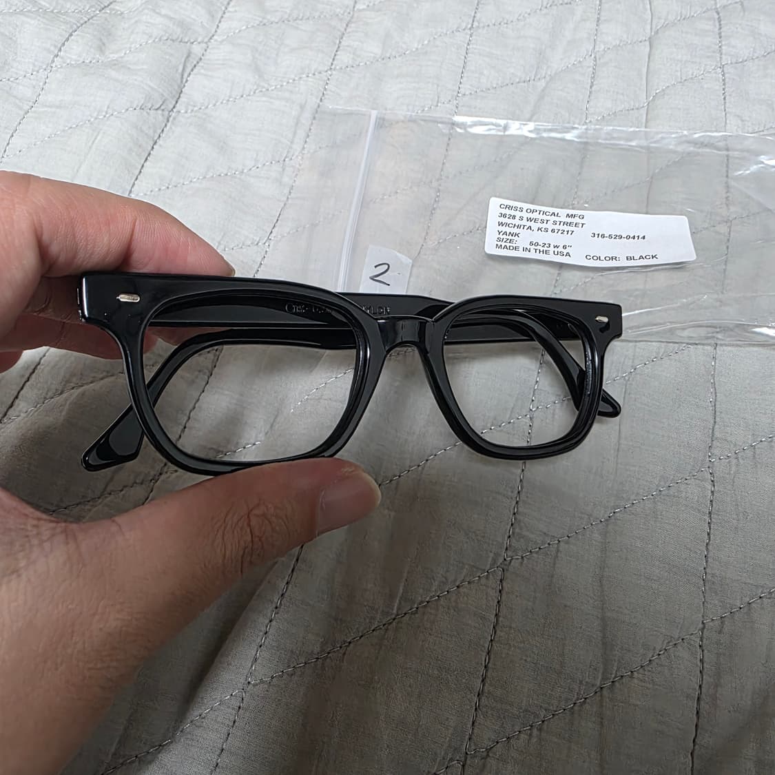 [50-23] 빈티지 크리스 옵티컬 얀크 YANK 블랙 안경테 2 상품이미지4