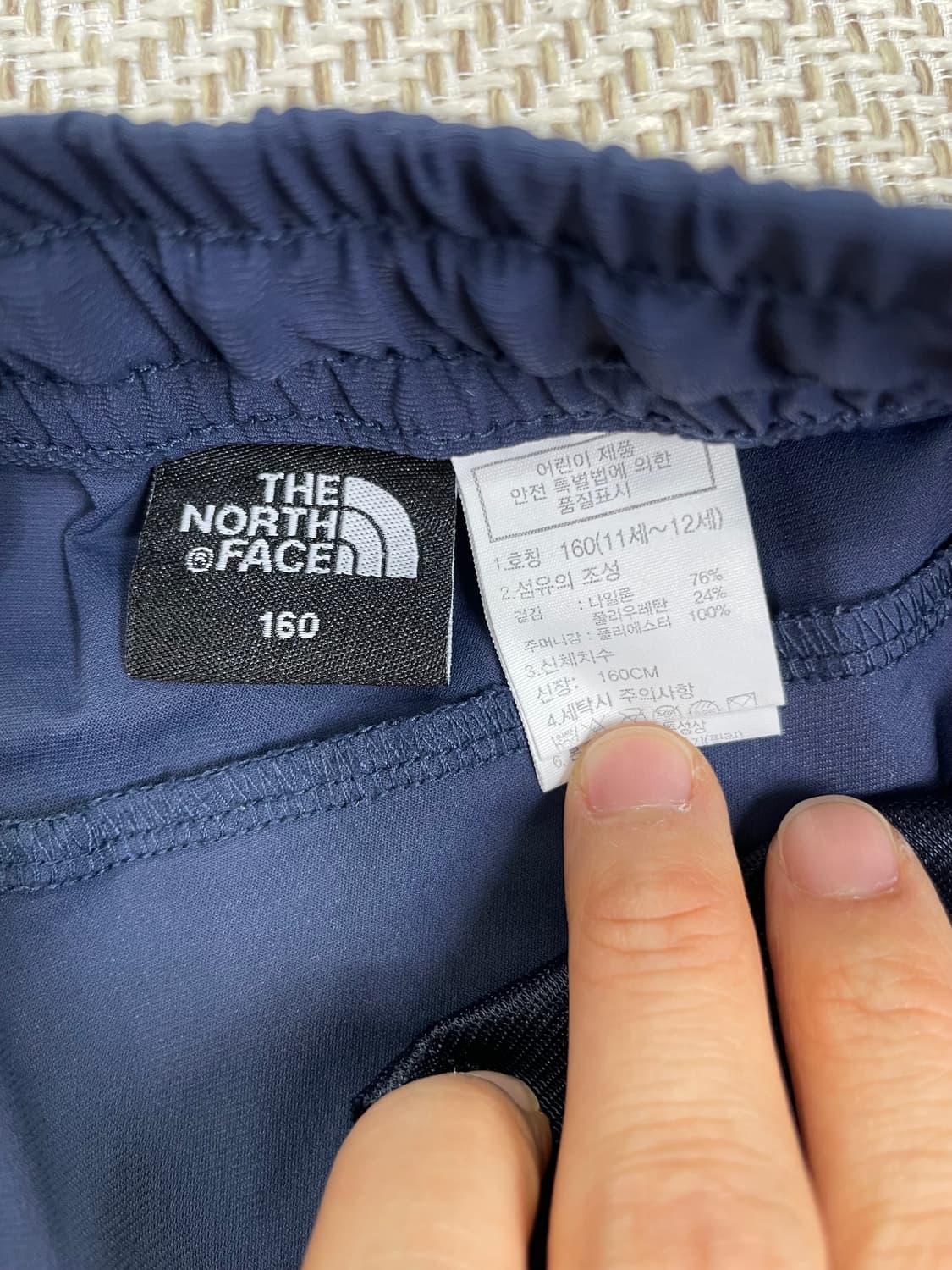 노스페이스 키즈 반바지 160 네이비 상품이미지3