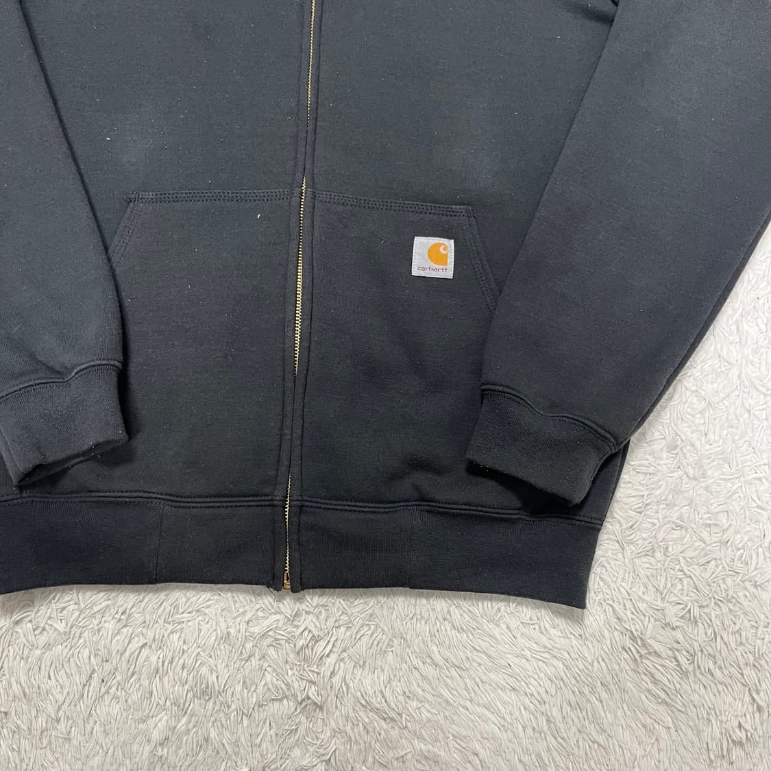 Carhartt black zip-up hoodie 상품이미지5