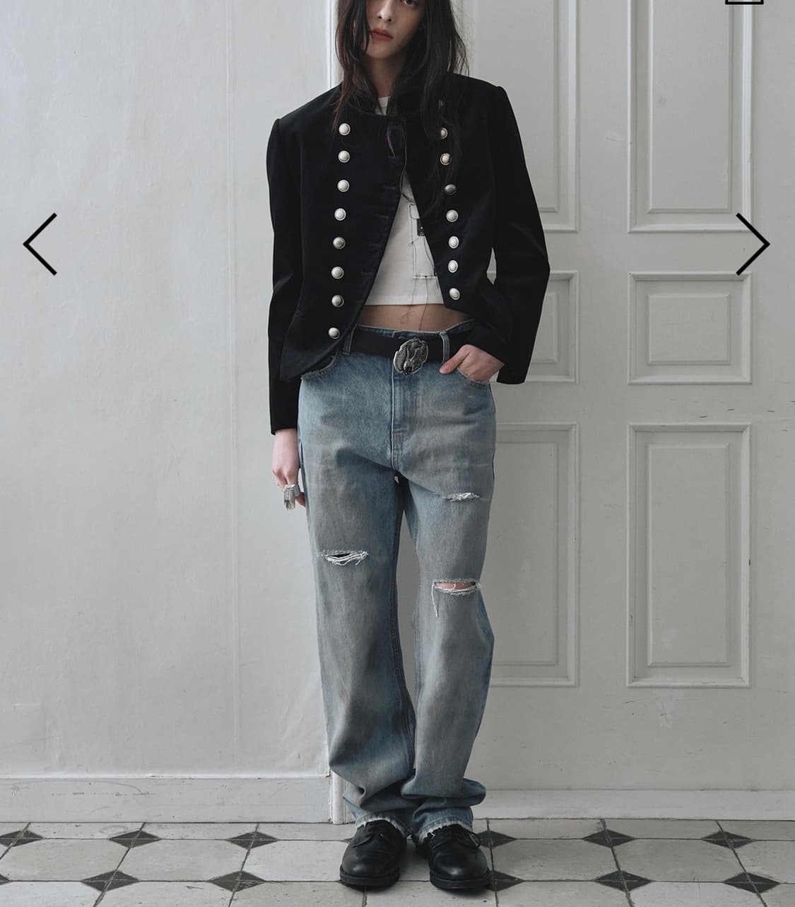 데어드 벨벳 자켓 dared VELVET OFFICER JACKET 상품이미지3