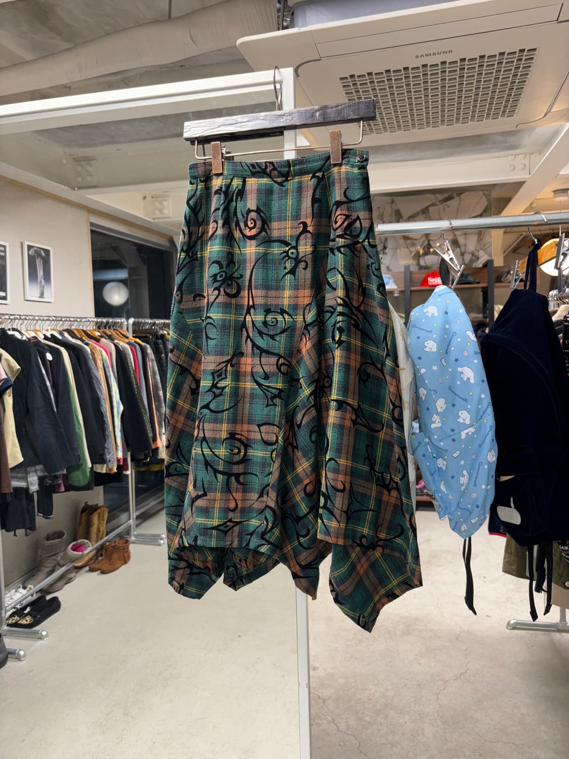 Ba-tsu 트라이벌 체크 스커트 상품이미지2