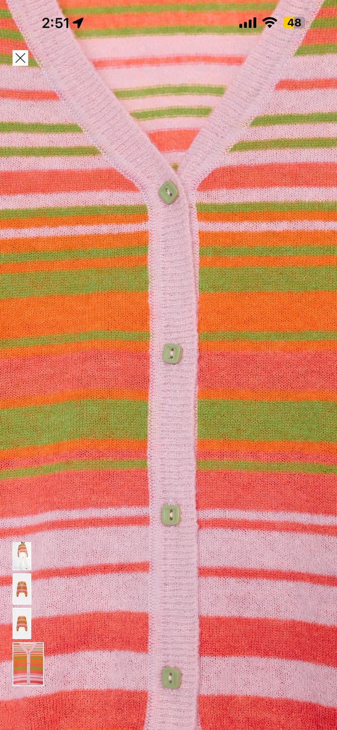 자라 스트라이프 가디건 상품이미지4