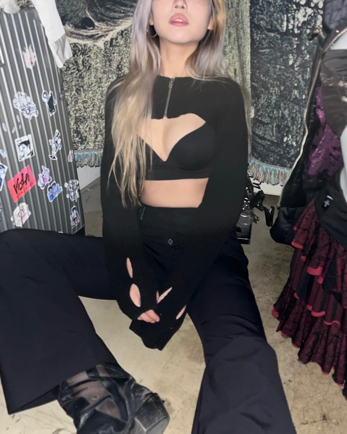 마틴 킴 핑거 홀 크롭 볼레로 상품이미지7