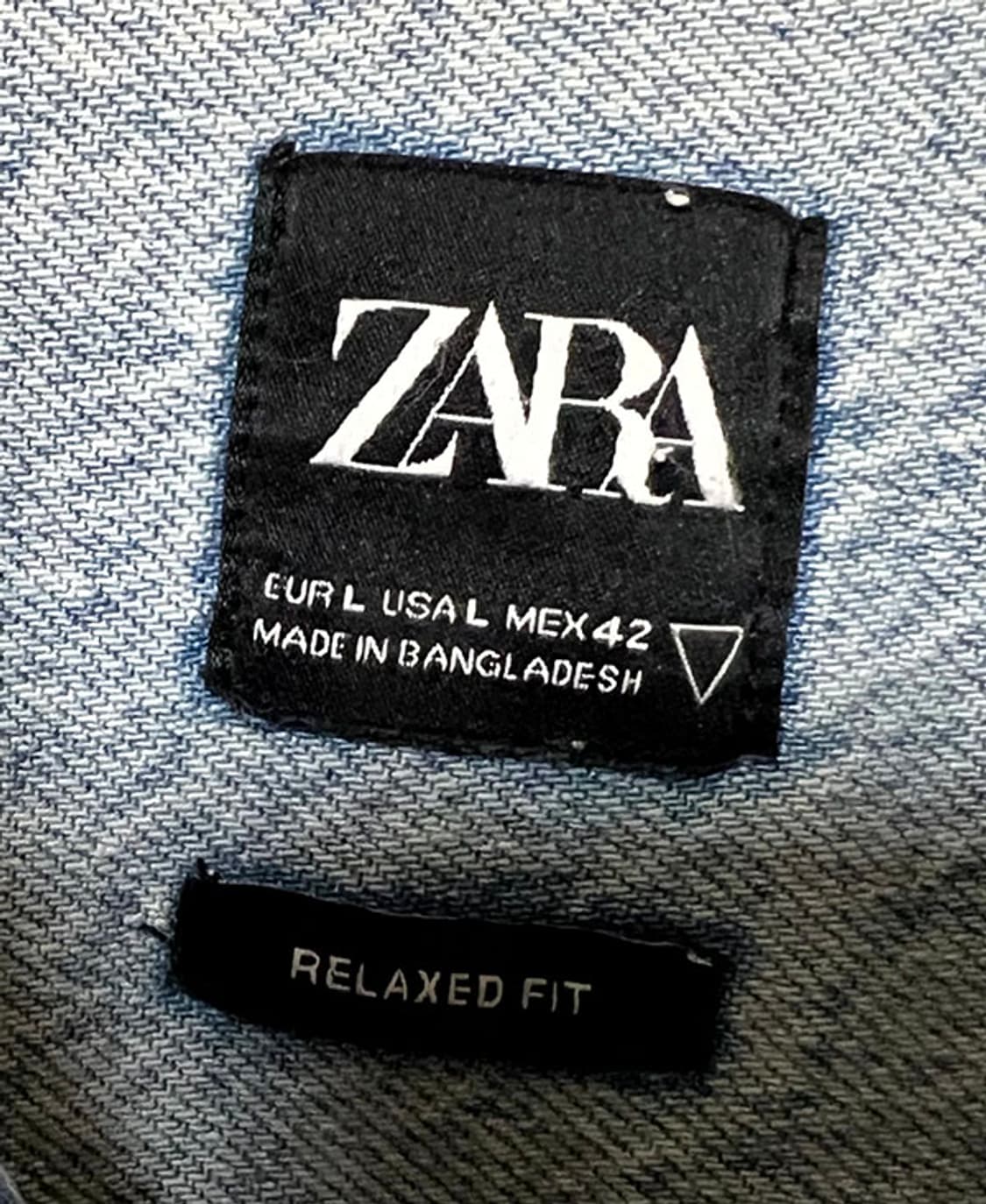 ZARA 자라 남자 데님셔츠 헤비 청남방 투포켓 추동 L 100-105 상품이미지3