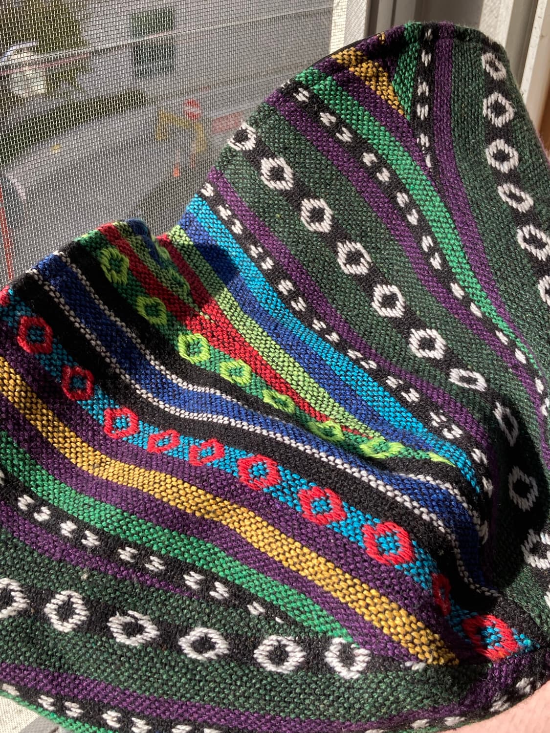 레인보우 자수 패턴 버킷햇 상품이미지6