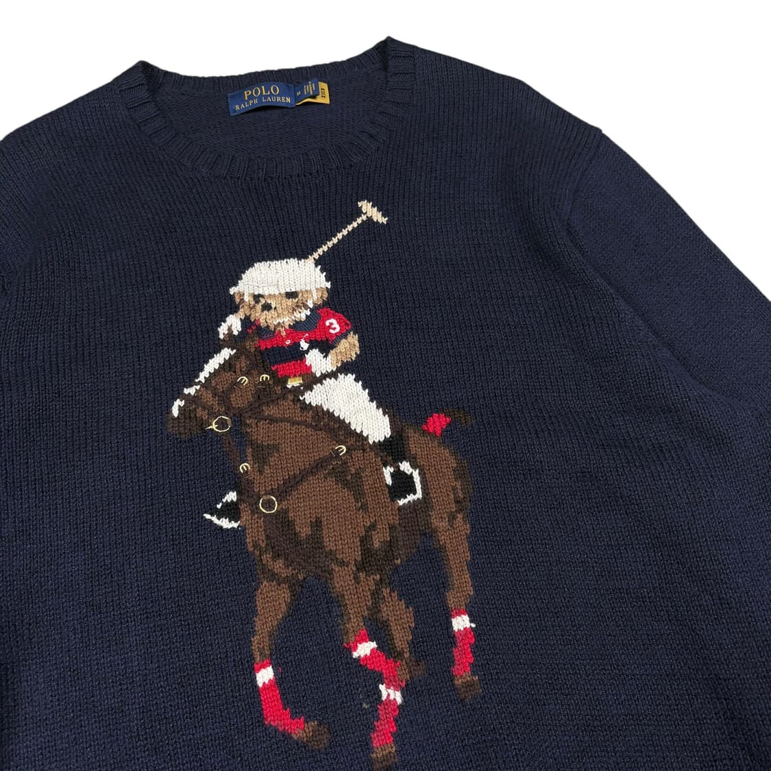 폴로 랄프로렌 qr신형 네이비컬러 빅 포니 베어 니트 상품이미지2