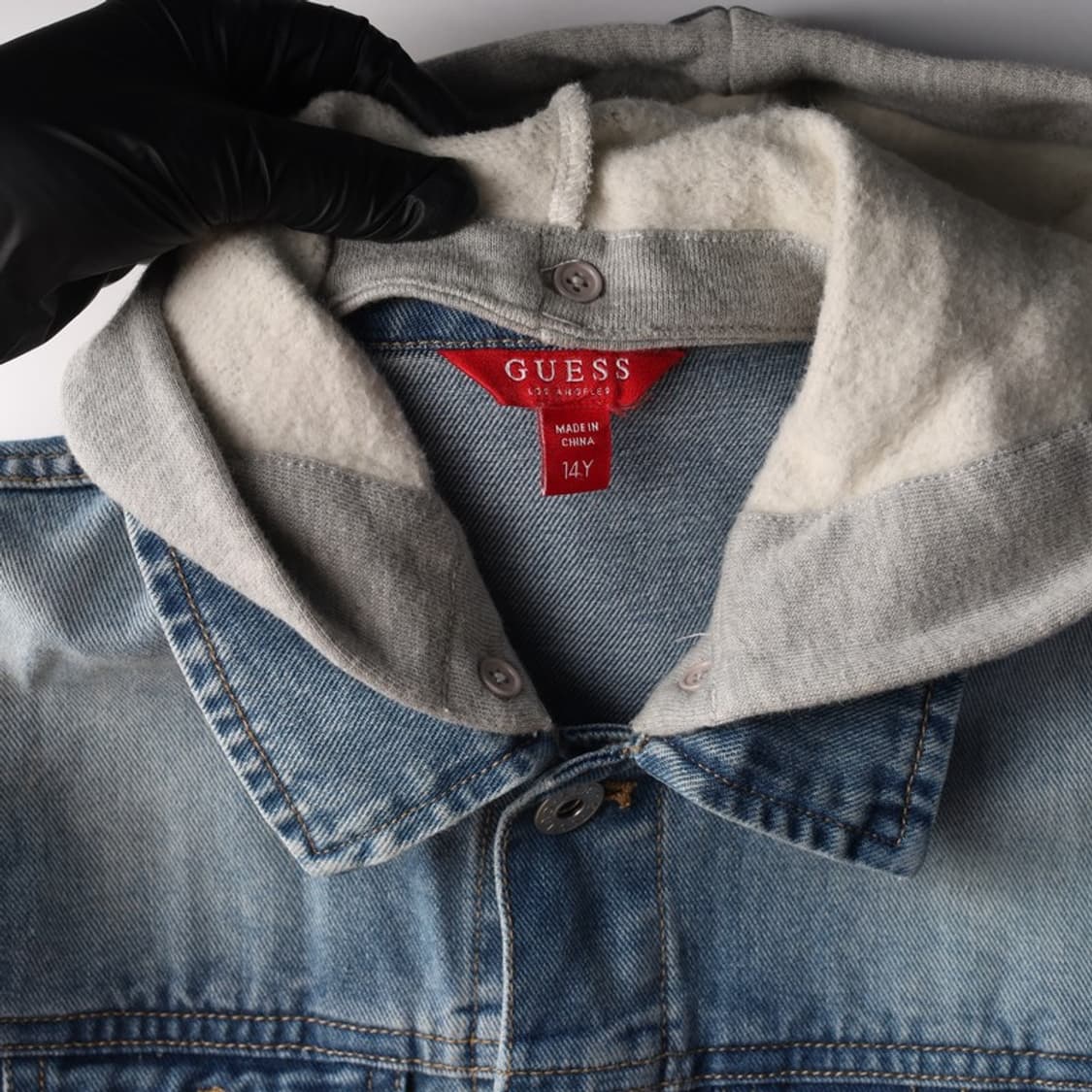 게스 후드 레이어드 데님 자켓 14Y 상품이미지5