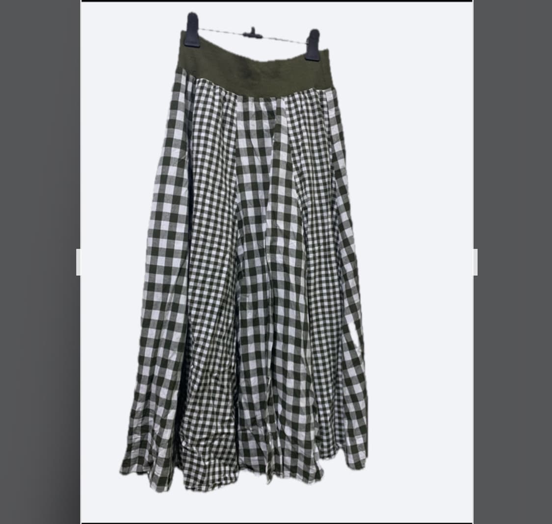 체크 롱 스커트 55-66-77 상품이미지1