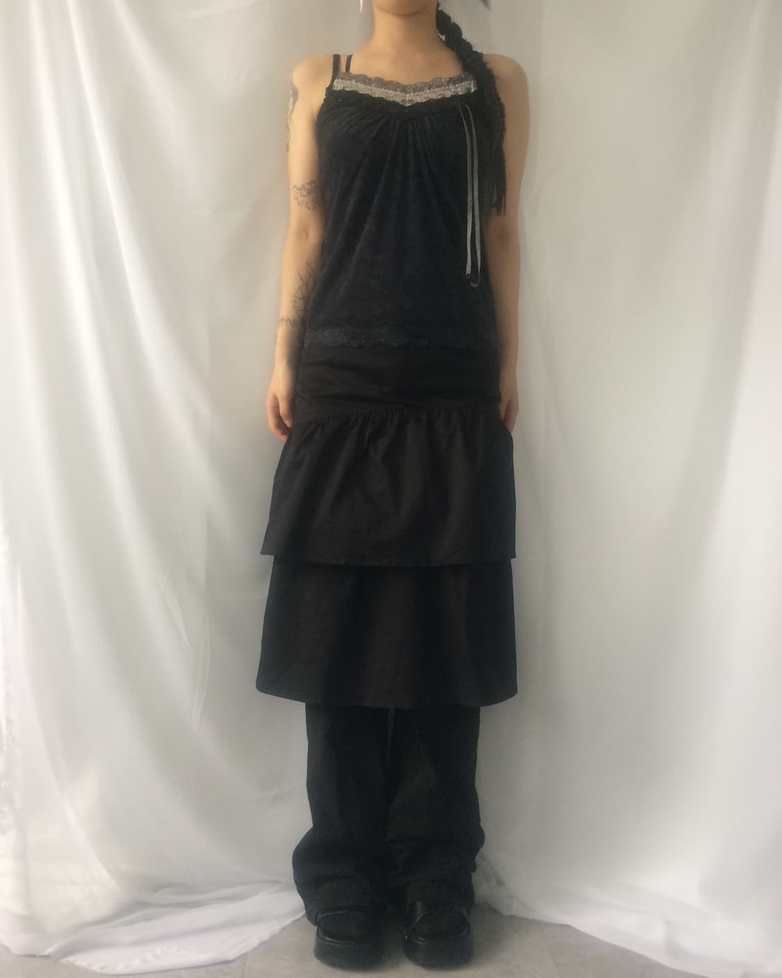Lace point velvet sleeveless 상품이미지5